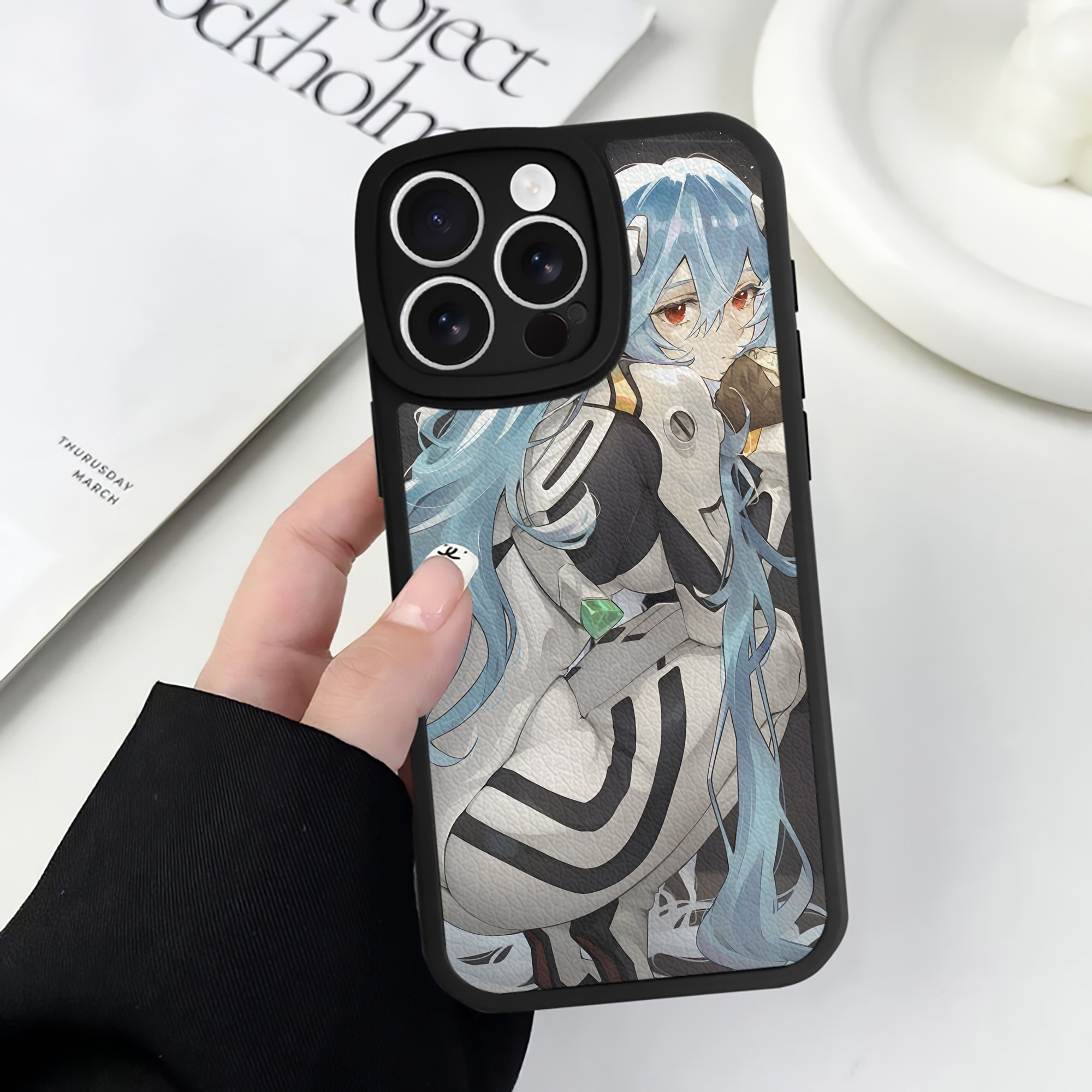 （画像用） EVA 新世紀エヴァンゲリオン 【iPhone 16シリーズ対応】シリコンスマホケース（レザー調） 材質：シリコン